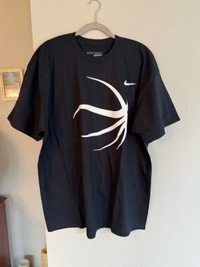 Nike Black Tee with White Basketball Graphic